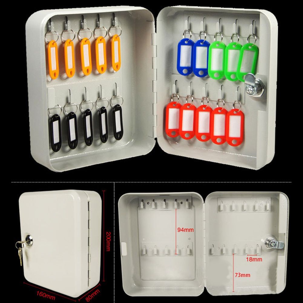 20 Tags Wall Mounted Security Company Lockable Home Office Cabinet Key Locker Cold Rolled Steel Home Office Factories Hospitals