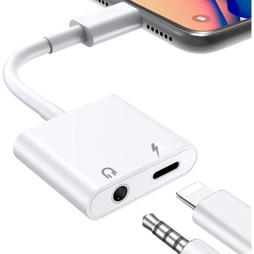 G1 Lightning To 3.5mm 2 In 1 Headphone Adapter For Iphone