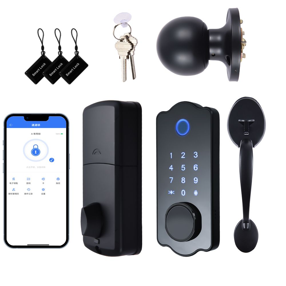 Keyless Entry Smart Door Lock Waterproof Auto Lock 5 In 1