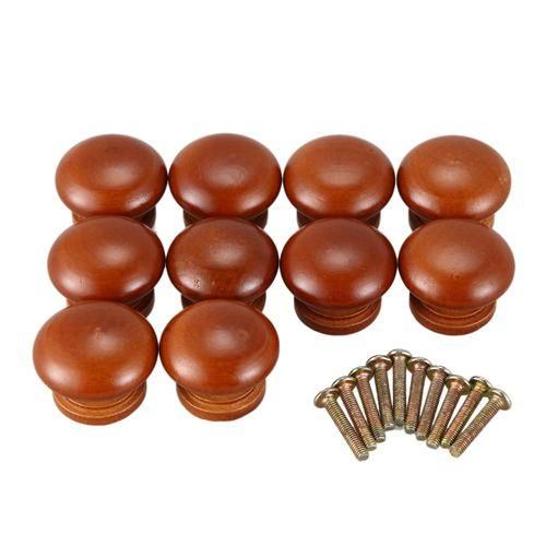 10Pcs/Lot Wood Knobs Wooden Cabinet Drawer
