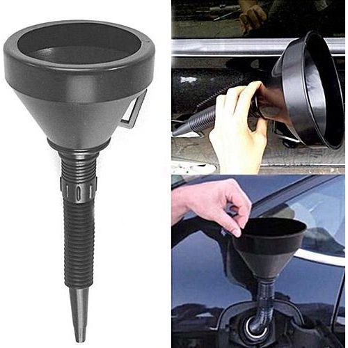 Wide Mouth Fueel Funnel With Handle -Black