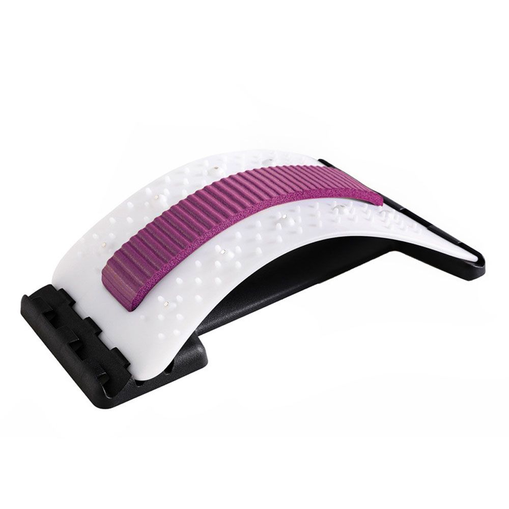 Magnetic Points Massager Lumbar Support Stretcher- White&Red