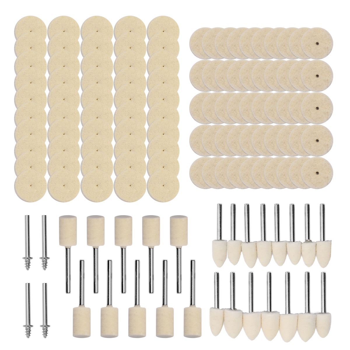 129pcs Abrasive Polishing Wheel Polishing Tools Wool Felt