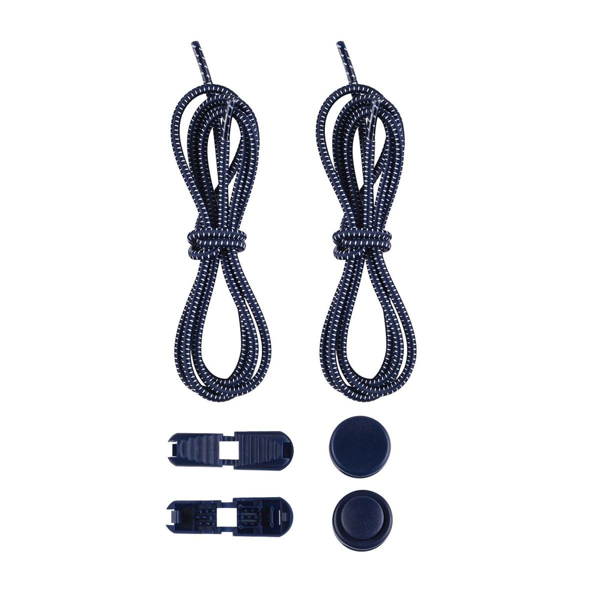 1 Set Tieless Shoelaces Elderly Children No Tie Shoes Strings Royal Blue