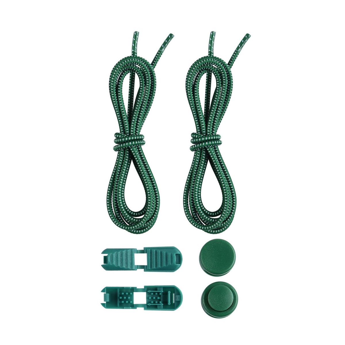1 Set Tieless Shoelaces Elderly Children No Tie Shoes Strings Green