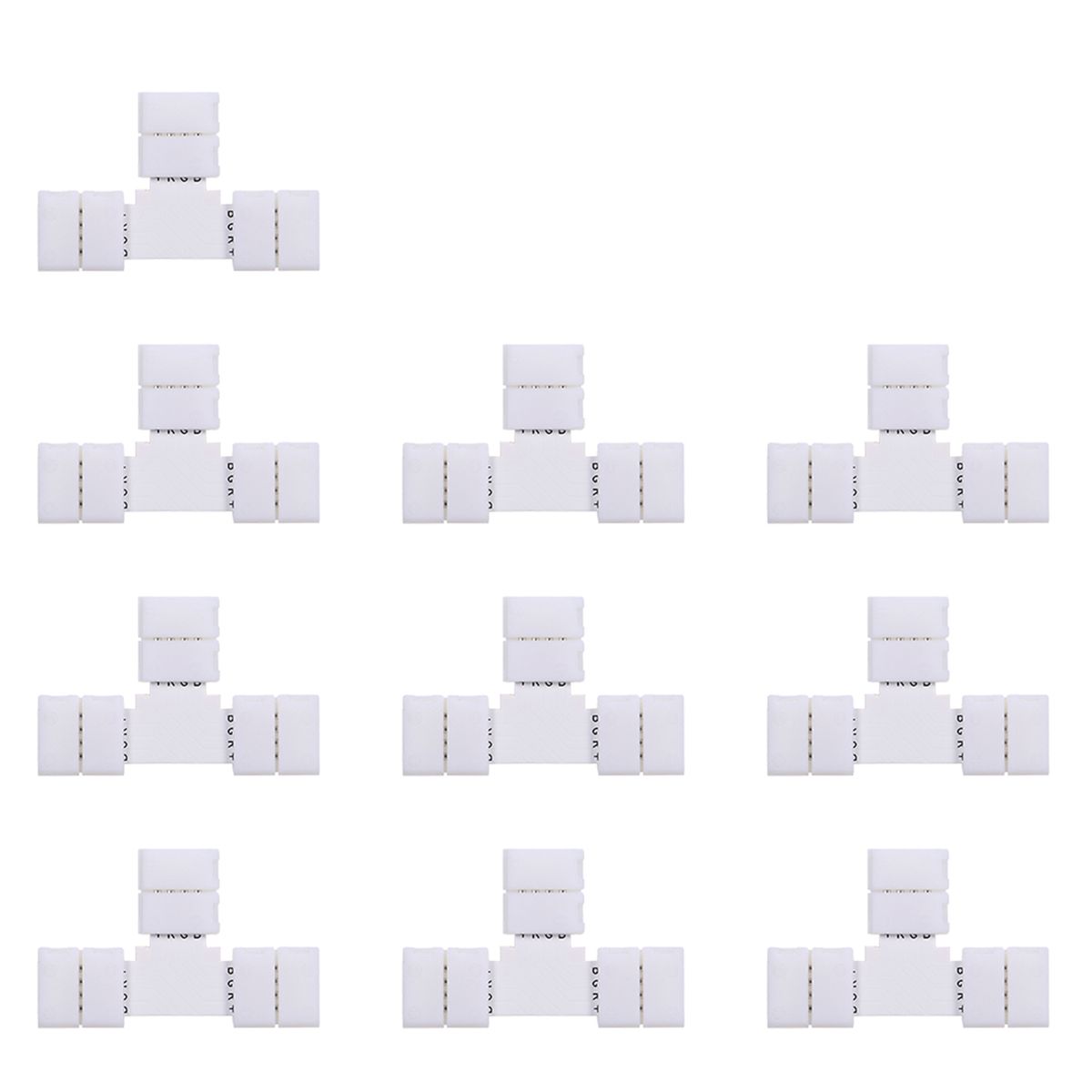 T Shape 4 Pins RGB LED Strip Connector Quick Splitter 10