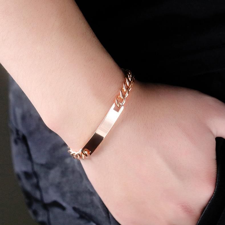 Jewelry wholesale fashion simple smooth bracelet for men and women couples