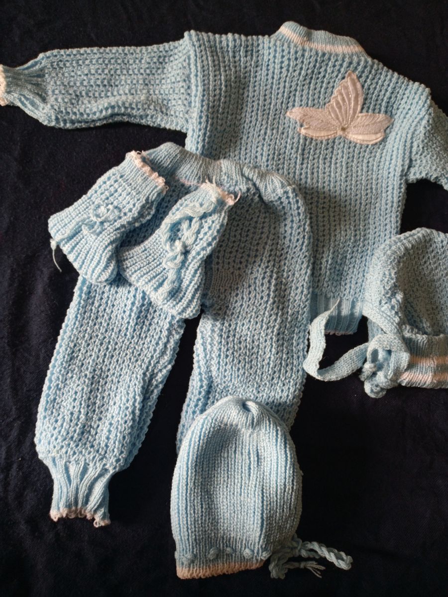 Set Of Baby Sweater With An Extra Cap A10  (0-1years) - Blue