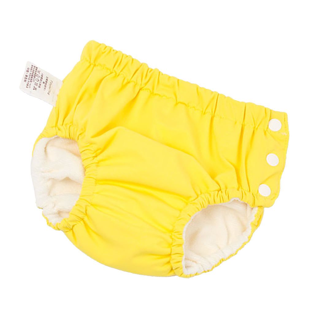 Baby Swim Diaper Reusable Absorbent Washable Yellow (for14-16KG)