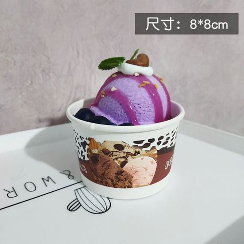 1pc Simulated Ice Cream Model Paper Cup Haagen Dazs