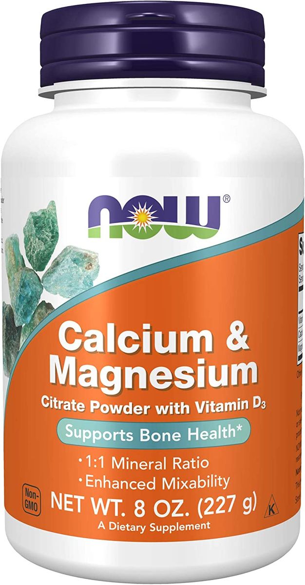 Calcium & Magnesium Citrate Powder With Vitamin D3, 227g
