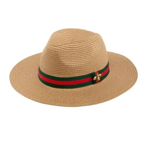 Unisex Niger-delta Fedora Hat With Straw Edges - Caramel