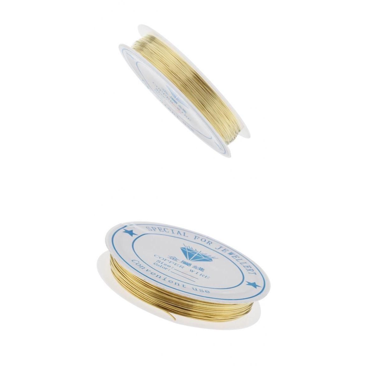 2 Rolls DIY Jewelry Making Findings Copper Metal Wire Thread For