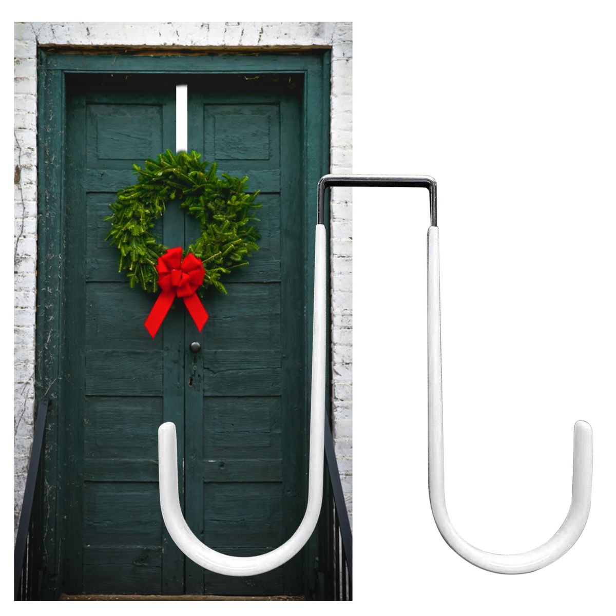Wreath Hook Double Side Wreath Hanger White