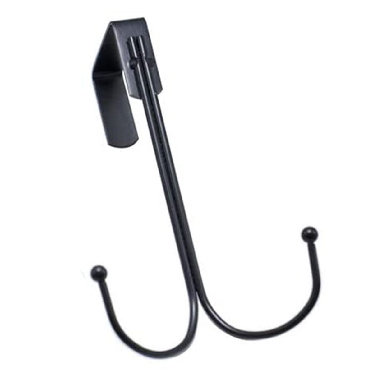 Wreath Hanger Universal Compact Wreath Hanger Black