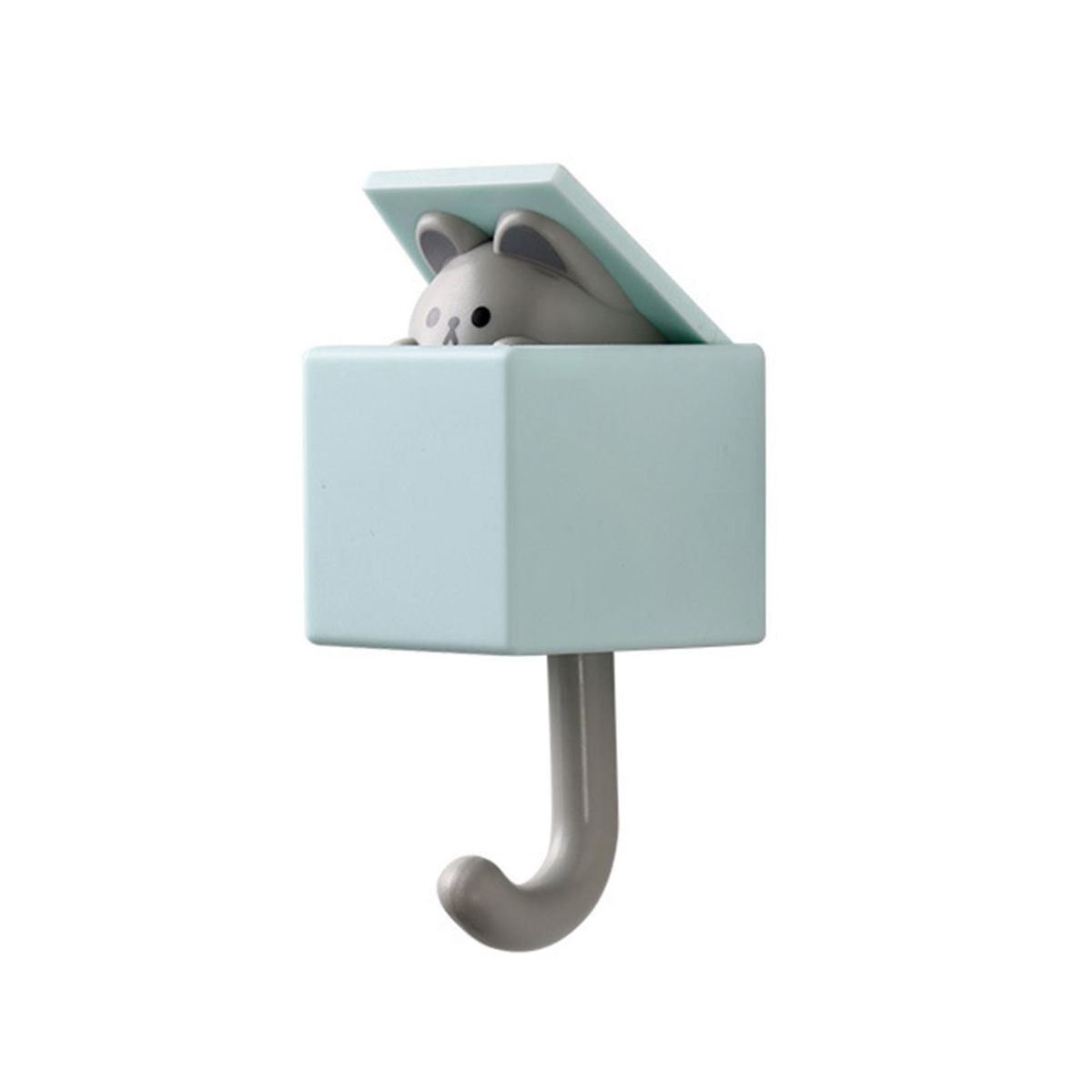 Organizer Hook Lovely Cat Chick Design Traceless Keychain Holder Hook Blue