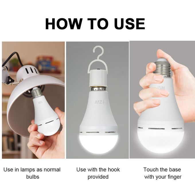 10pcs Multifunctional Recharge-able 7W Screw Emergency LED