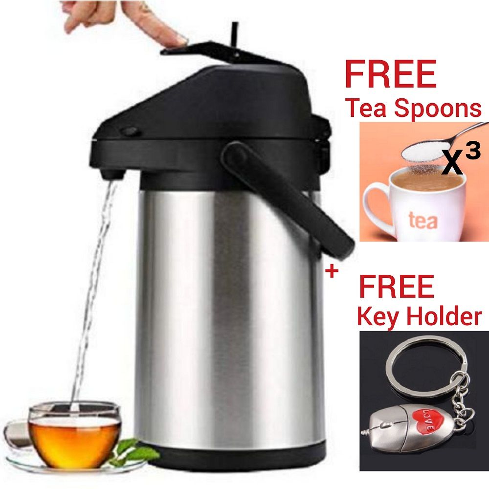 4 L-Large Hot 'N'Cold Beverage-Pump Dispenser Airpot Flask