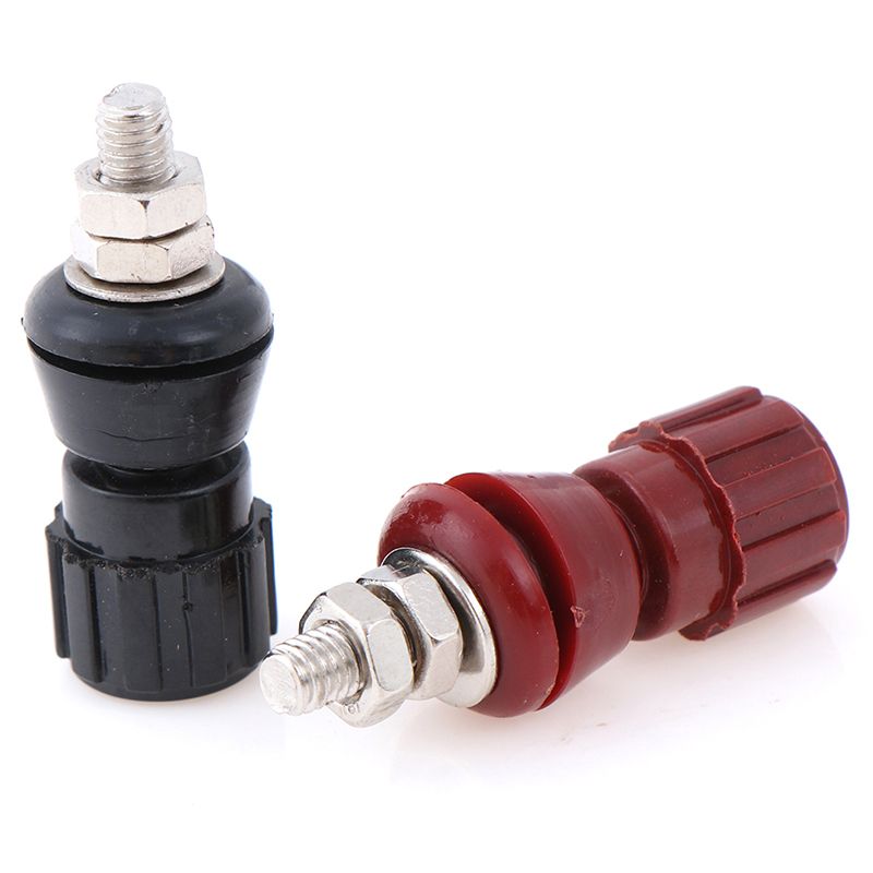 1pair Red Black 5MM Copper Posts Terminal Blocks Power