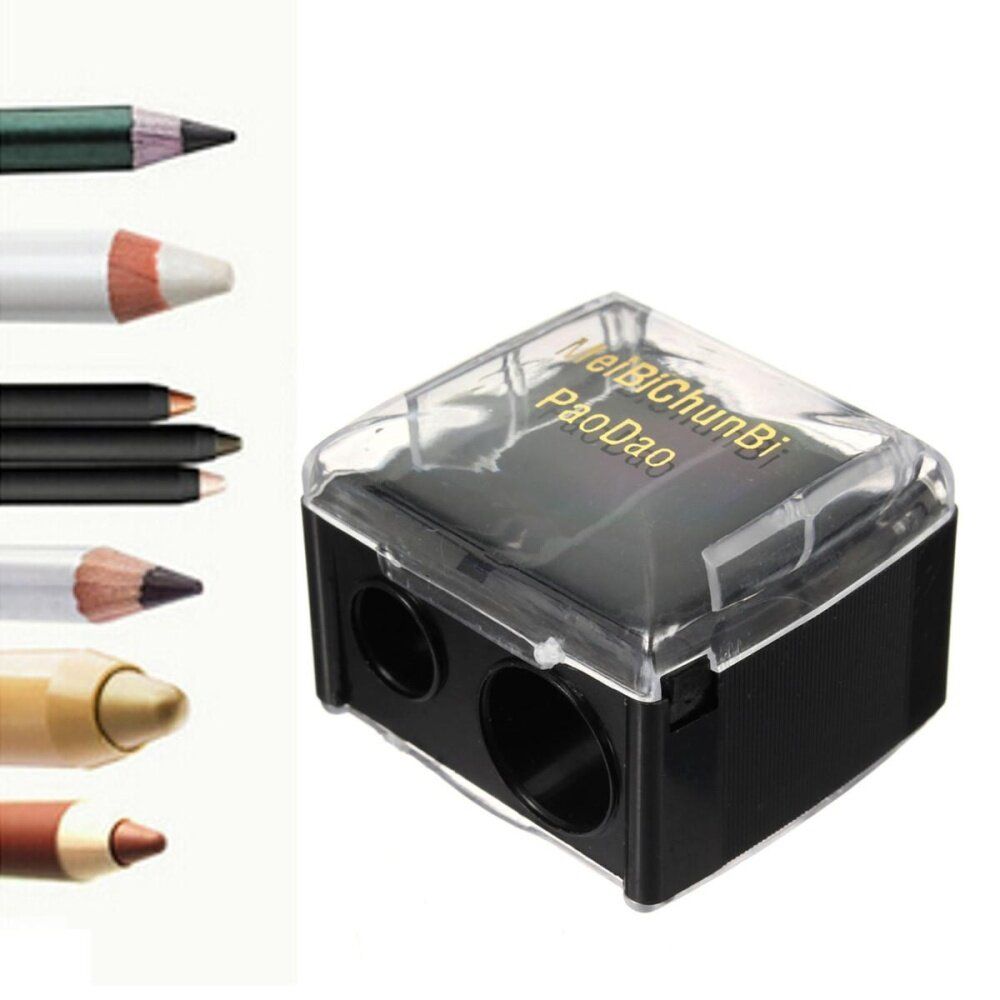 6PCS Hot Precision Cosmetic Pencil 2 Holes For Eyebrow Lip Liner Eyeliner