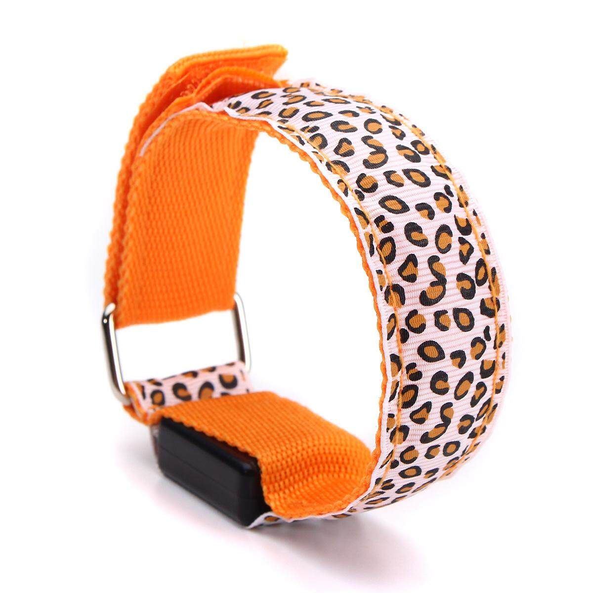 Reflective LED Light Arm Armband Strap Safety Belt Night Running Cycling Sports Orange Orange