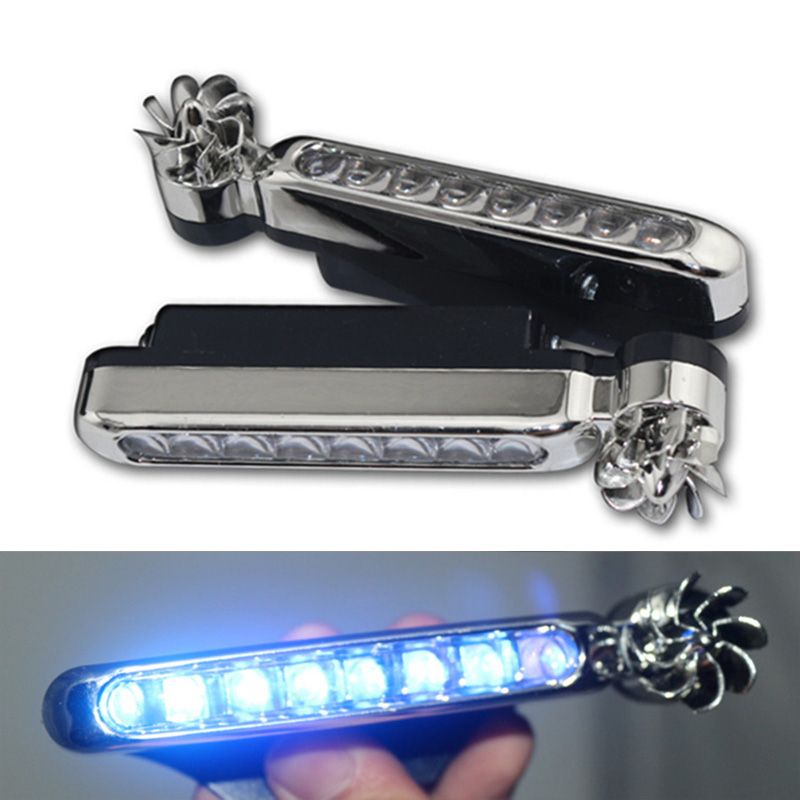 2Pcs Universal Wind Energy Car Daytime Running Lights 8 LED
