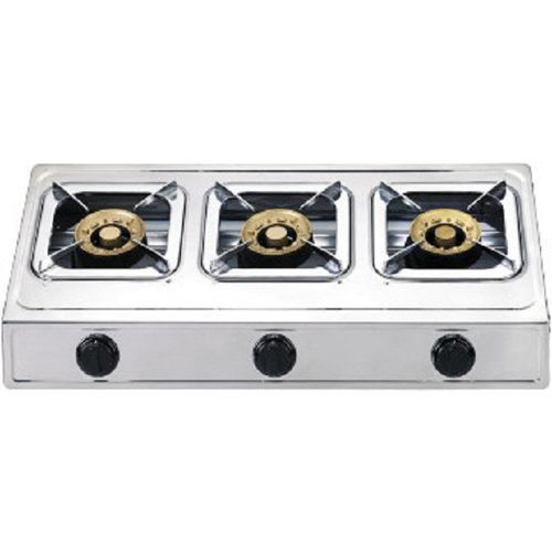 NEW STAINLESS Auto Ignition 3 Burner Table Top Gas Cooker