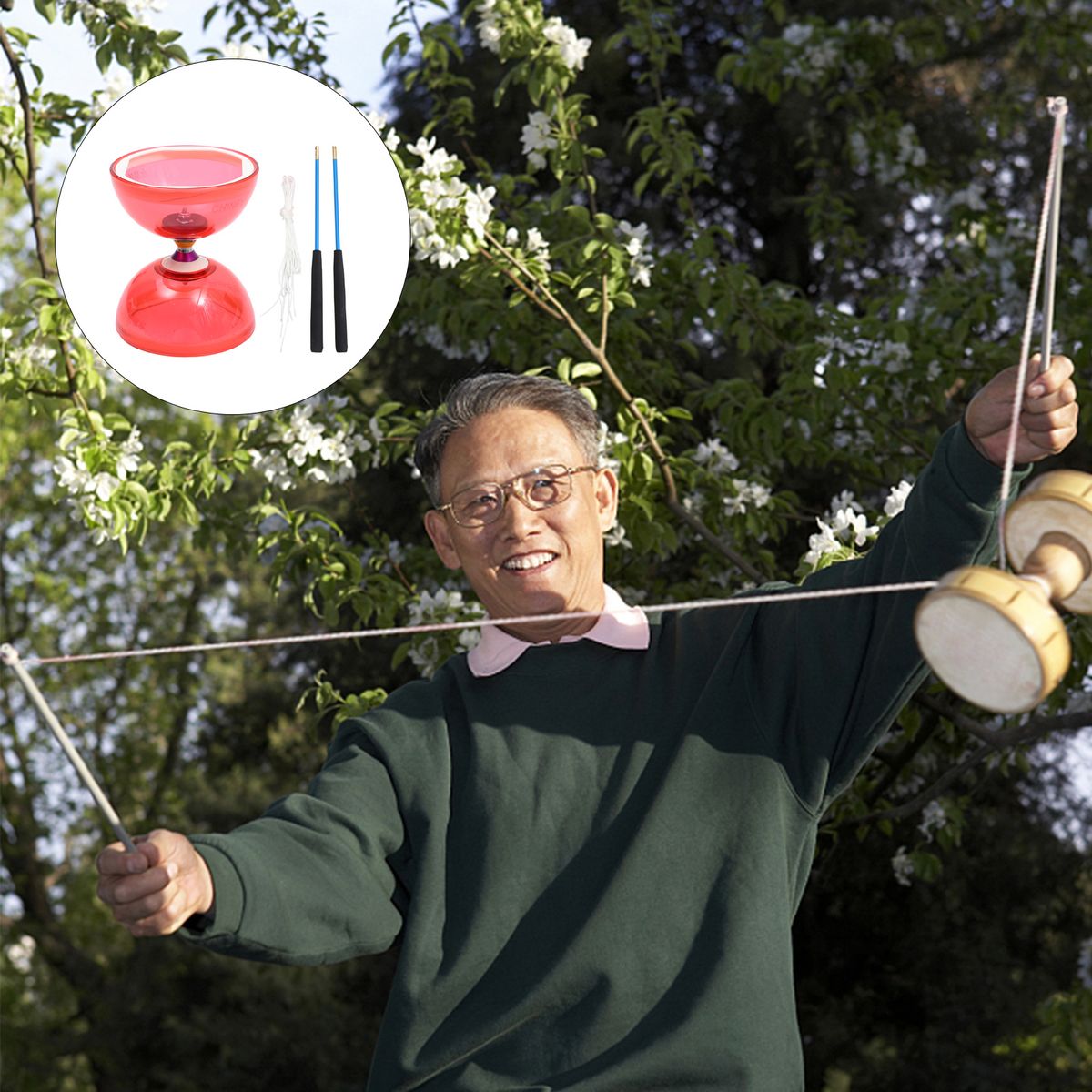 Crystal Bearing Diabolo Yo-yo Beginner Chinese Kids Juggling TriToy Yoyo Toys