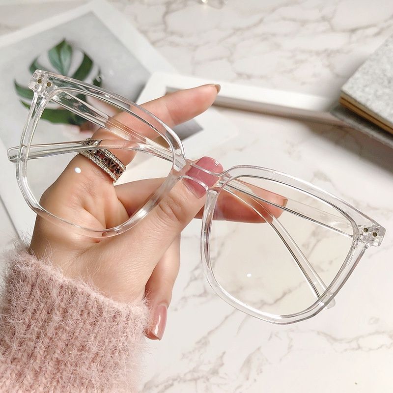 (A-transparent)New Anti-Blu-ray Reading Glasses Fashion Super Light Comfortable
