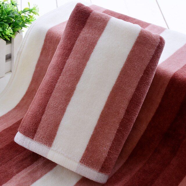 Multicolor Mosaic Striped  Washcloth Bathroom Towel