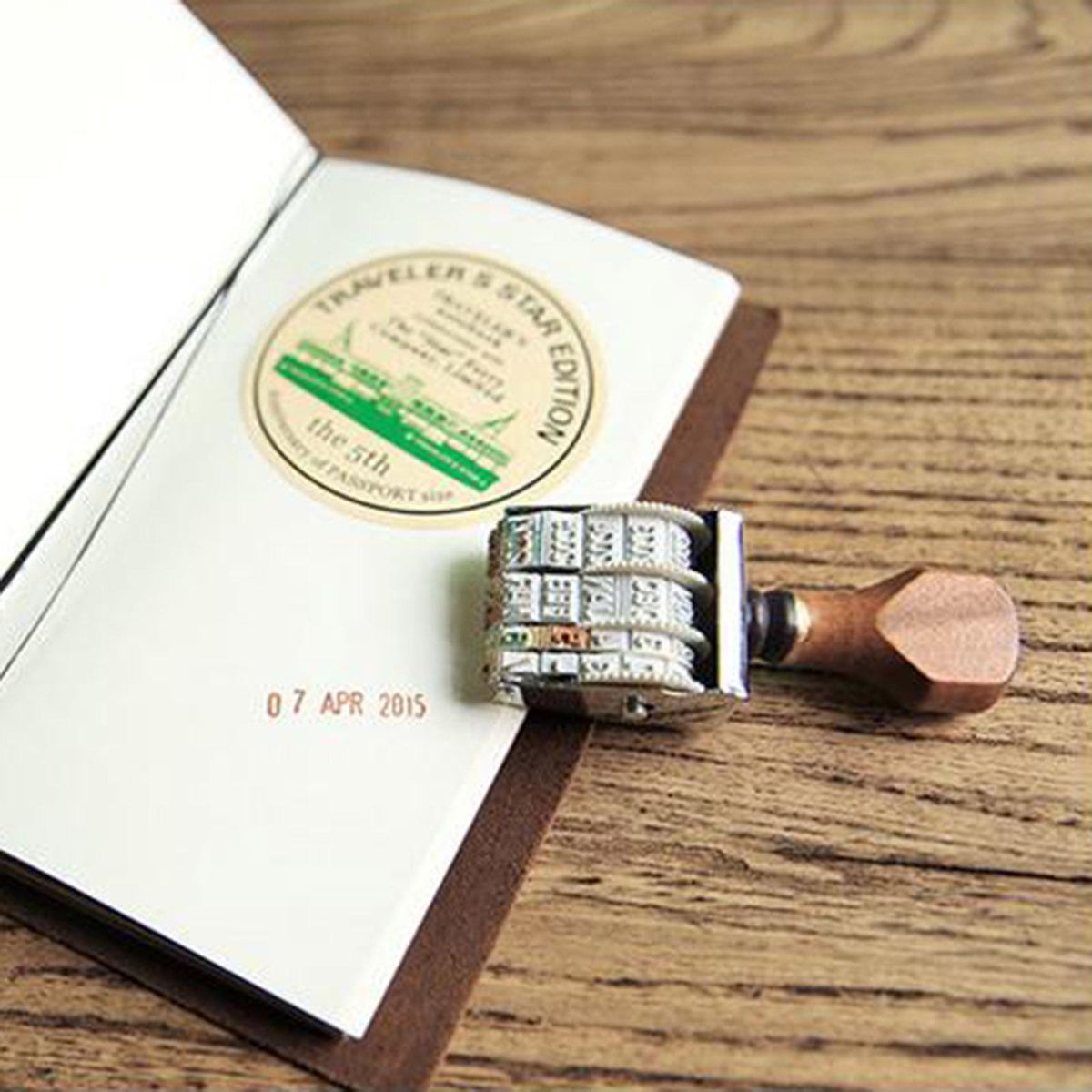 Roller Date Stamp Multifunctional Office Stamp For Brown