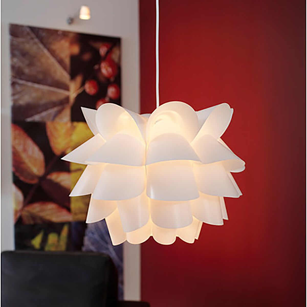 Flower Lamp Shade Modern Pendant Ceiling Light Shade Art DIY Livingroom Decoration White-S