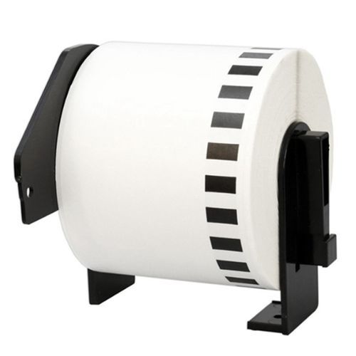 1 Roll Compatible For Brother DK22205 62mm X 30.48M Continuous White Length Paper Tape Labels With Refillable Cartridge