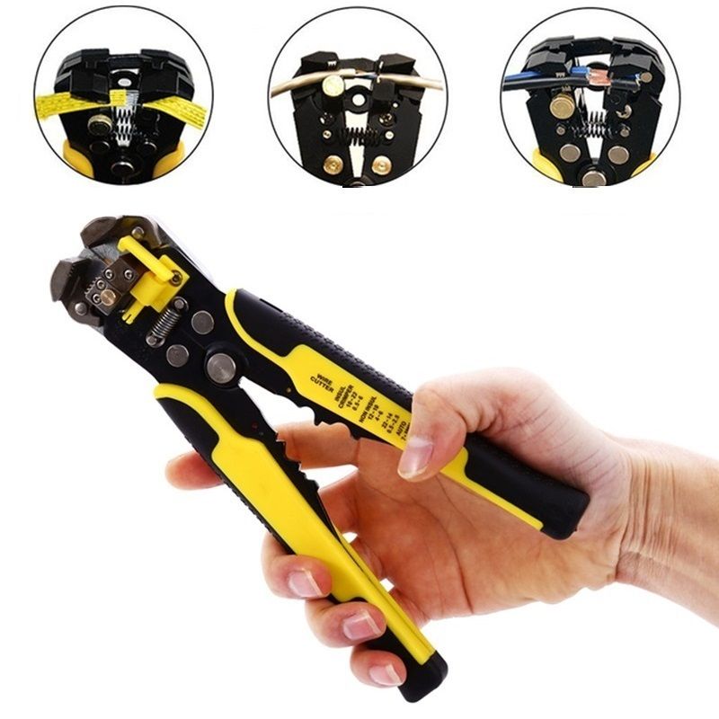Electrician Automatic Wire Stripper Cable Pliers - Yellow