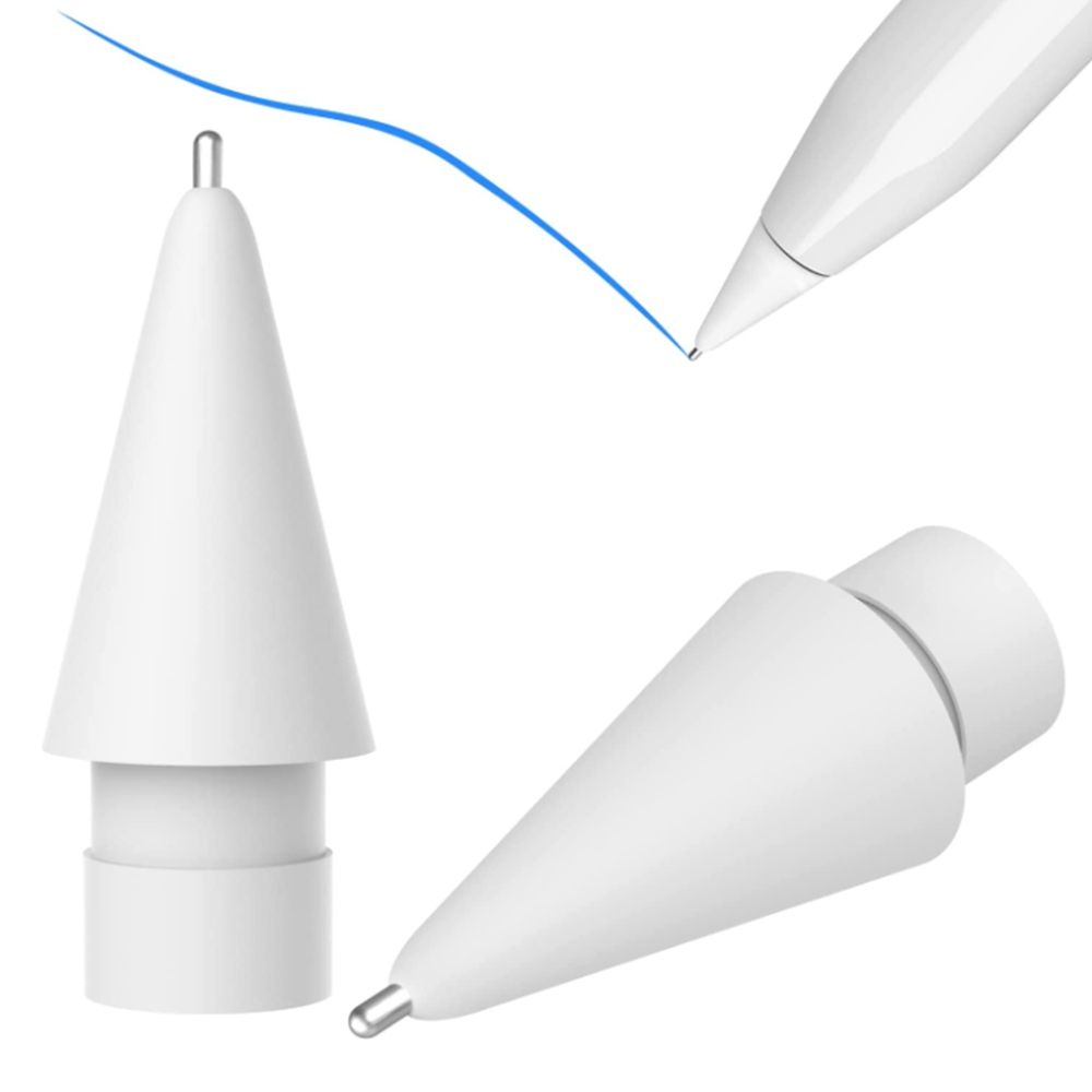 M3 Long Metal Pen Tip For Apple Pencil 1 / 2(White)