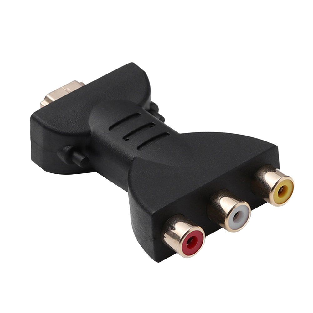 AV Digital Signal HDMI To 3 RCA Audio Adapter Component Converter Video Black