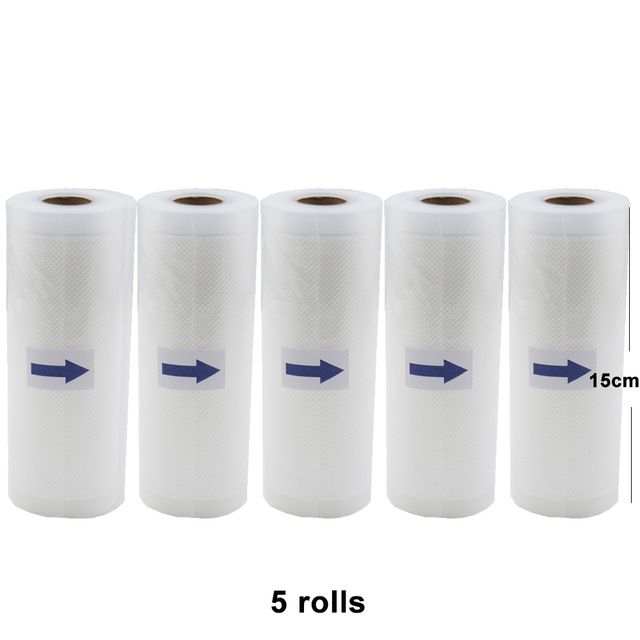 5 Rolls/Lot  Vacuum Bag Storage Bags Machine Film Sealer Vacuum Packing Food Fresh Long Keeping 15cm*500cm