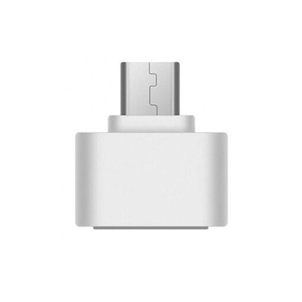 V8 Mini Micro USB Male to Female U Disk OTG Adapter-White
