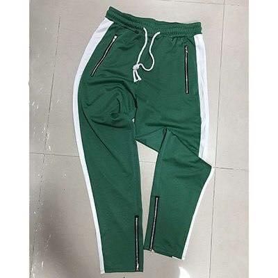 Zipped White Stripe Green Unisex Jogger