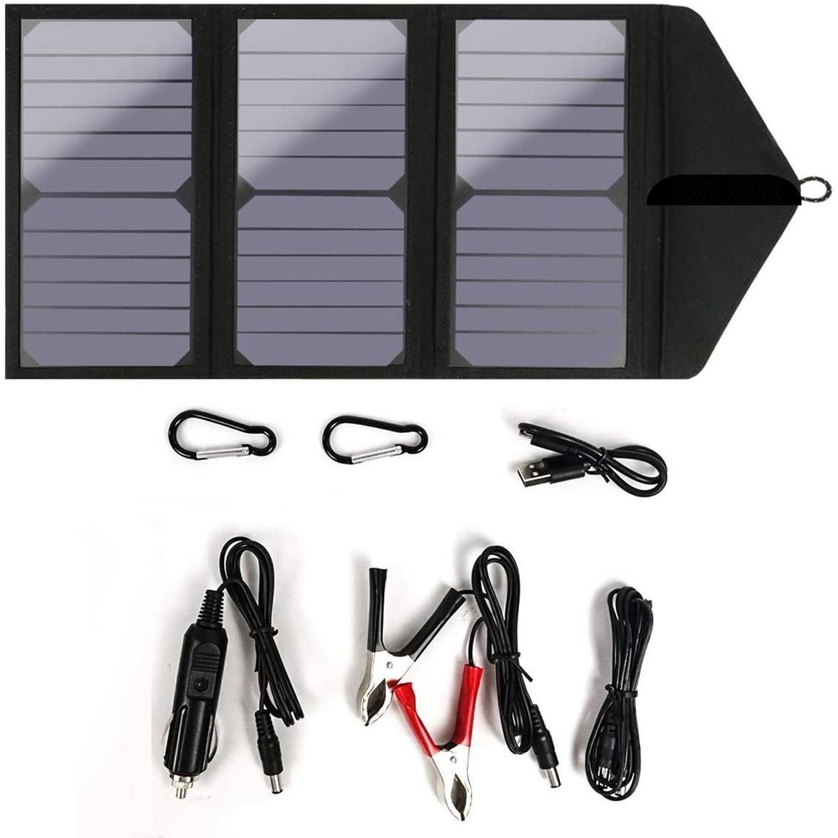 30W 20V Solar Folding Bag Outdoor Portable Monocrystalline Silicon Dual USB Solar Charger Panel Folding Bag