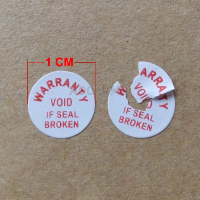 Aocarmo 100pcs/lot 1cm 10mm Damage Label Warranty Void Seal