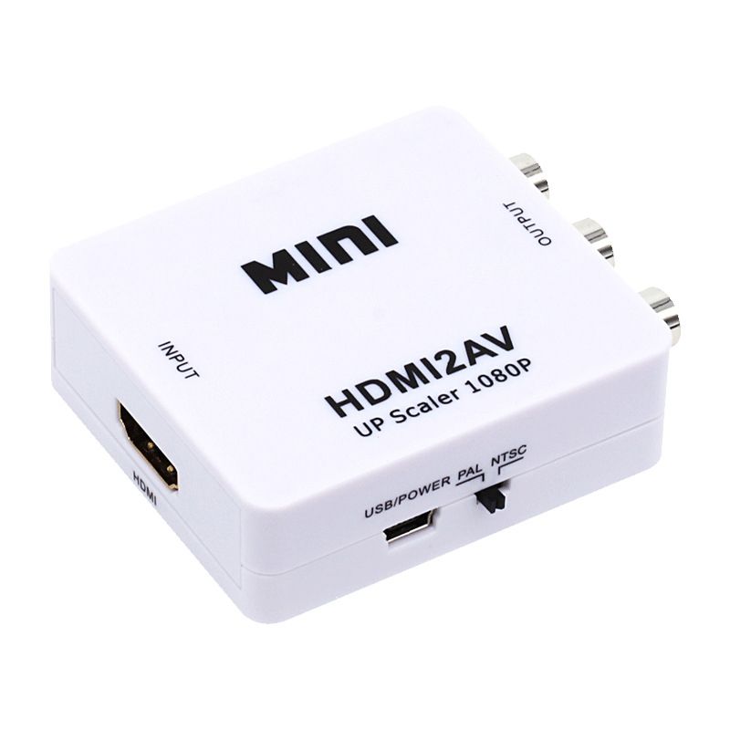 HDMI-Compatible TO AV Scaler Adapter HD Video Composite Converter Box HD ToA