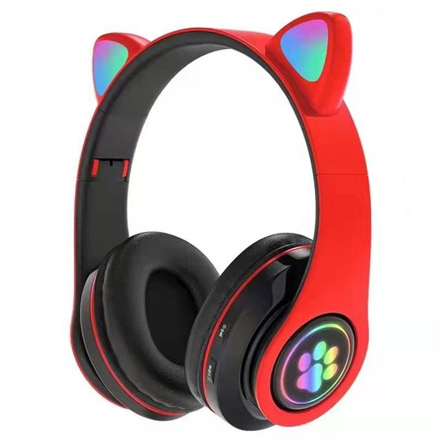 B39 Cute Cat Ears Bluetooth Headphone Wireless Headset Flashing LED