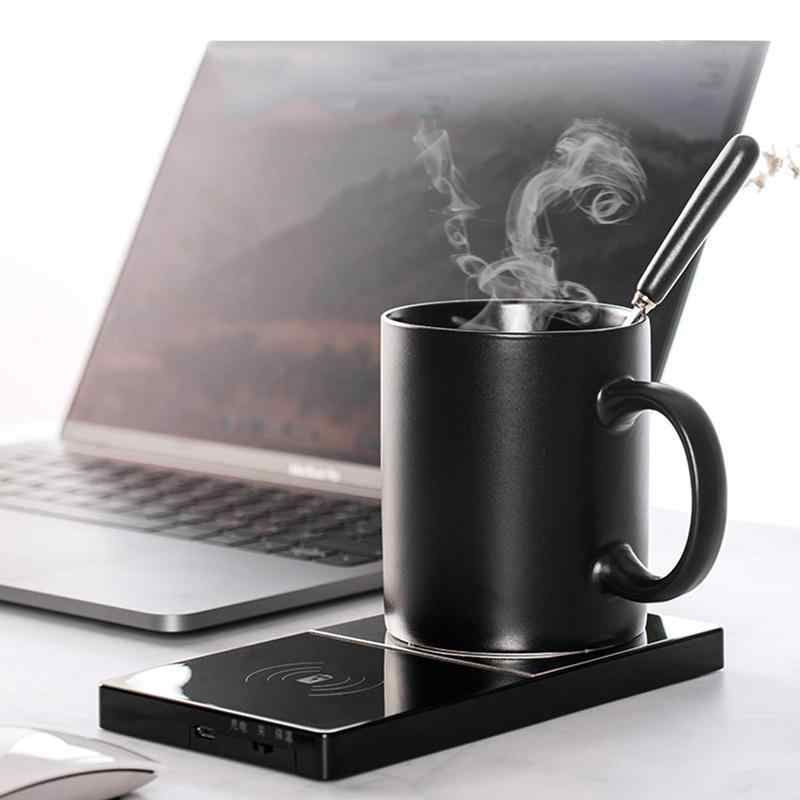 Cup Warmer Coffee Mug Warmer，2 In 1 Wireless Fast Charger