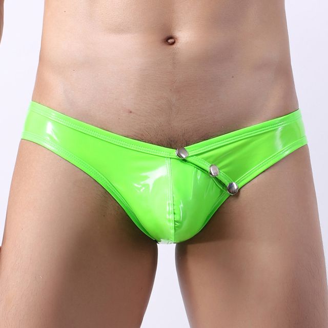Men Leather Briefs Underwear