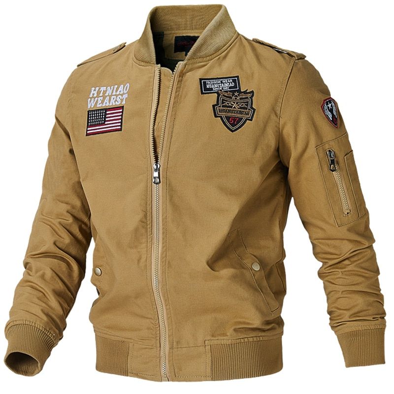 Bingchenxu Mens Er Pilot Jacket Winter Parkas Military Motorcycle Jacket Cargo Outerwear Air Force Pilot Tactical Coats