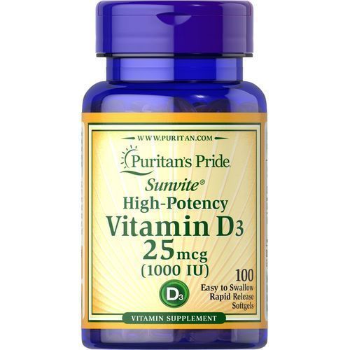 Puritans Pride Vitamin D3 1000IU , X100 Softgels