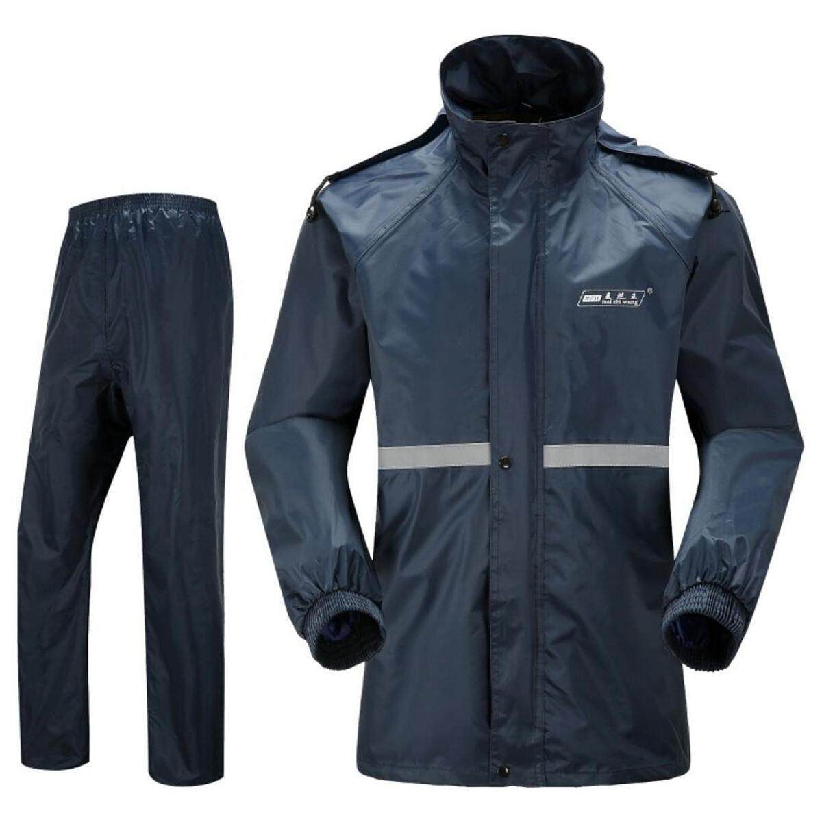 Adult Men Split Raincoat Suit Pants Motorcycle Waterproof Rainwear Outdoor Work 3XL