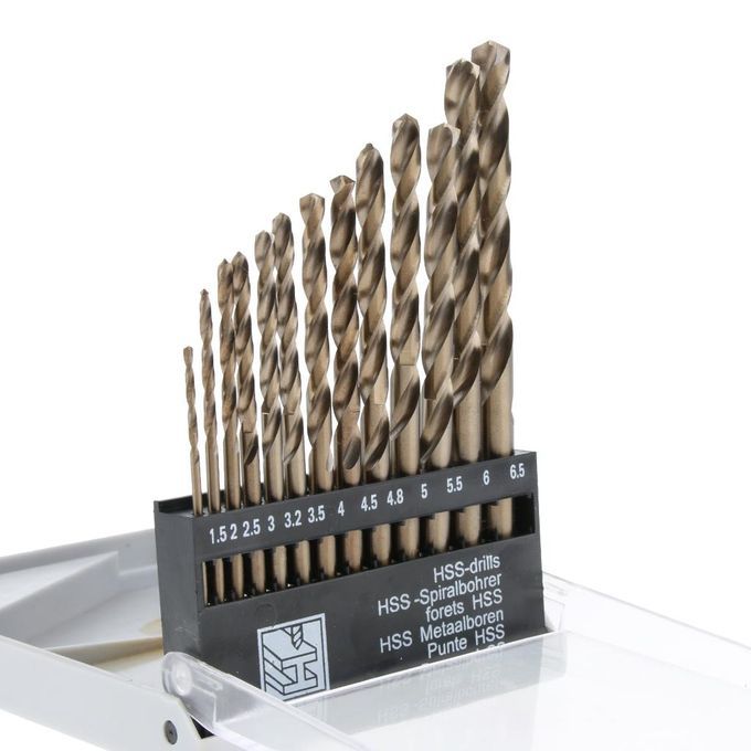 13 Pcs Cobalt Twist HSS Drill Bit Set Steel Wood 1