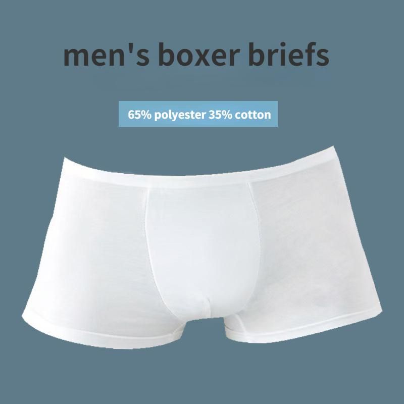 Disposable Cotton Underwear Men's  Underwear One Piece Seamless Underwear Men's Briefs Middle Waist Black Underwear